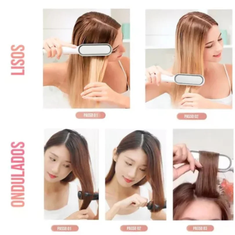 Escova Alisadora De Cabelo - Cerâmica