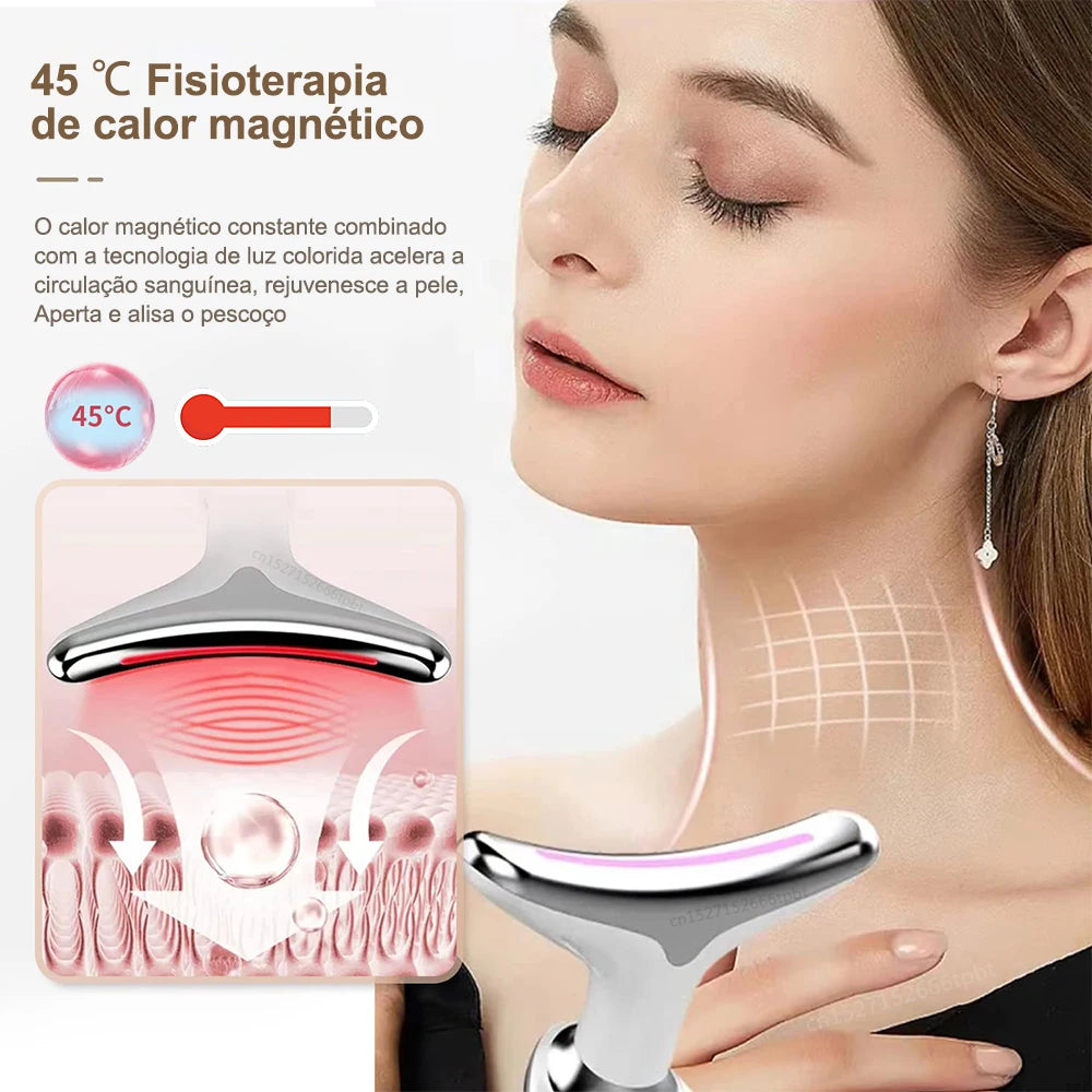 Rejuvenesça Sua Pele com o Massageador de Beleza para Pescoço – 7 em 1
