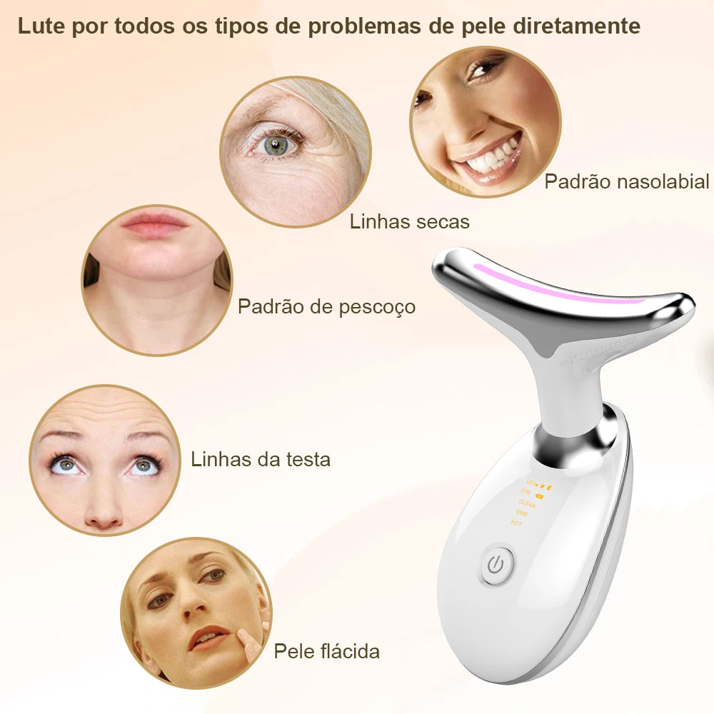 Rejuvenesça Sua Pele com o Massageador de Beleza para Pescoço – 7 em 1