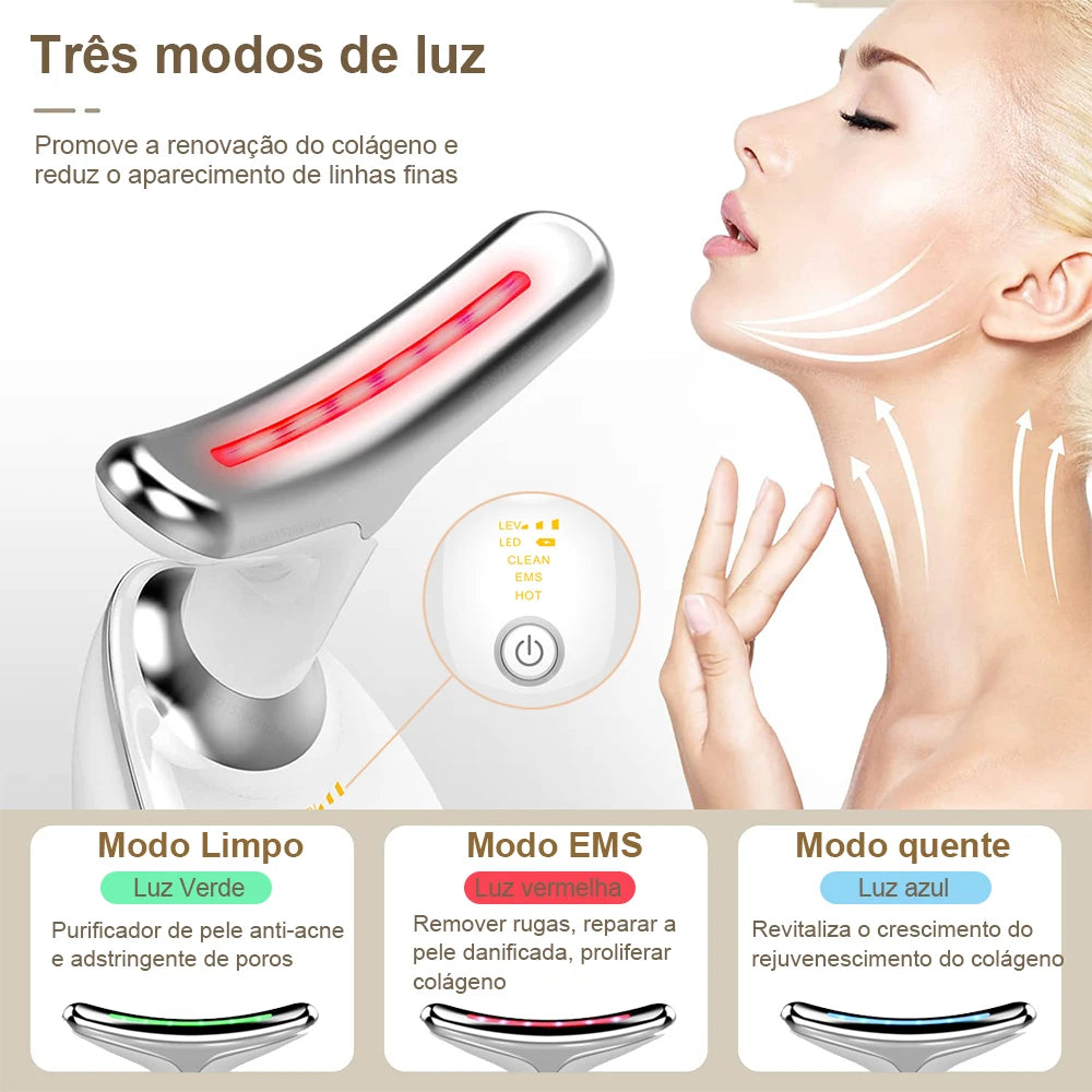 Rejuvenesça Sua Pele com o Massageador de Beleza para Pescoço – 7 em 1
