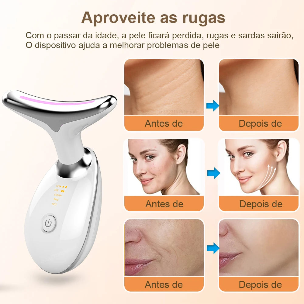 Rejuvenesça Sua Pele com o Massageador de Beleza para Pescoço – 7 em 1