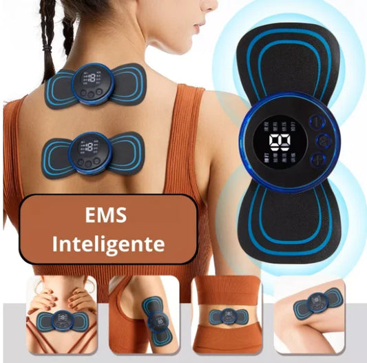 Mini Massageador Elétrico EMS – Alívio Instantâneo para Dores Musculares!